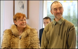 Liliane Plouvier et Jacques Bouchut, président de l'association Maître Chiquart
